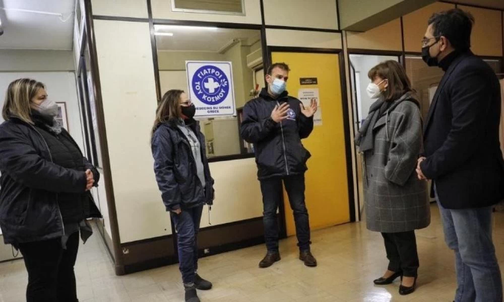 Επίσκεψη της ΠτΔ στο Υπνωτήριο Αστέγων των Γιατρών του Κόσμου
